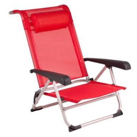 SILLA PLAYA BAJA ALUMINIO ROJO 1204793