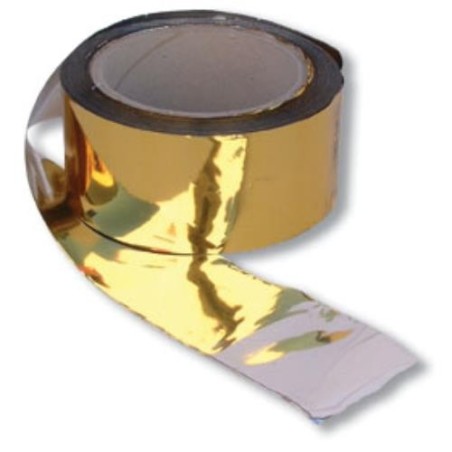 BANDA ESPANTAPAJAROS 100MX50MM ORO/PLATA