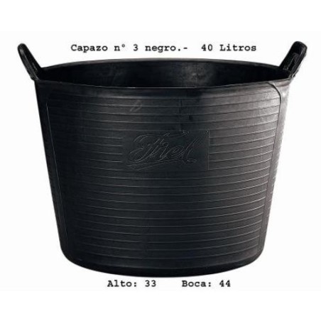 CAPAZO PLASTICO NUMERO 3 NEGRO 1040101
