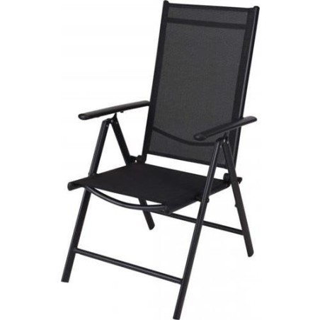 SILLON RESPALDO ALTO PLEGABLE ACERO TEXTILENE