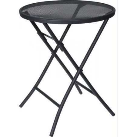 MESA JARDIN PLEGABLE REDONDA 60CM GRIS X81000080
