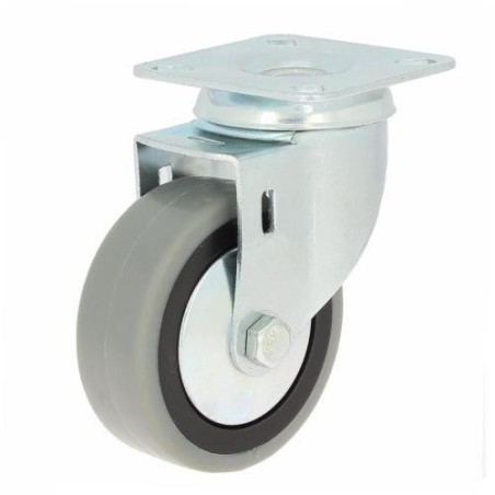 RUEDA CON SOPORTE PLACA ARO GOMA 80 75830