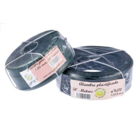 BOBINA ALAMBRE 2/7 50M. PLAST. VERDE BV27