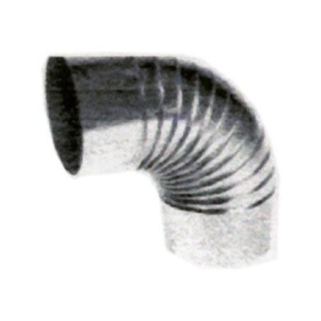 CODO RIZADO GALVANIZADO 140 MM.