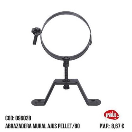 ABRAZADERA MURAL AJUSTABLE PELLET 80 096028