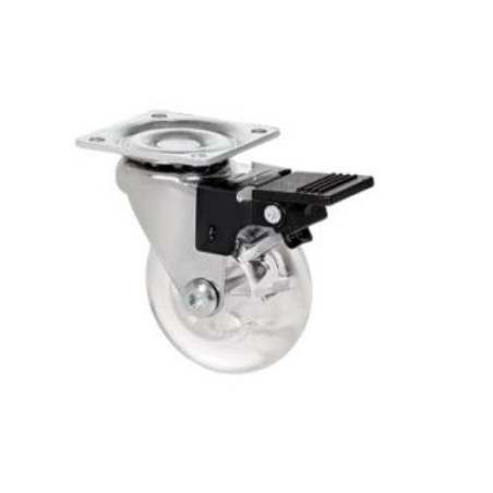 RUEDA GIRATORIA CON PLACA Y FRENO 50MM