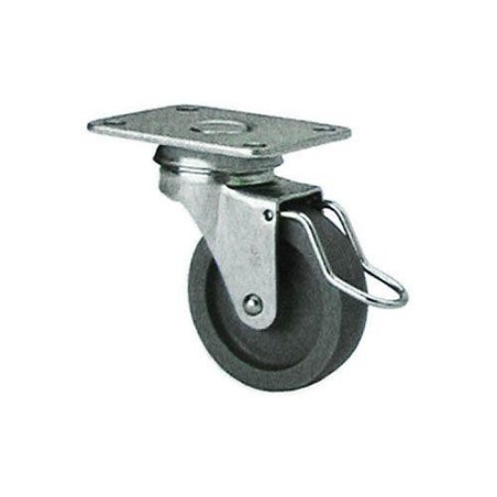 RUEDA GIRATORIA PLASTICO GRIS 60 MM. 2-1494