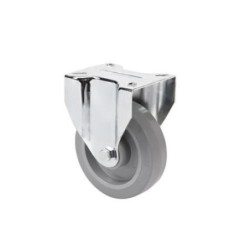 RUEDA FIJA 100 GOMA GRIS ELASTICA 170KG.