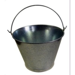 CUBO GALVANIZADO CONICO 11' ASA LISA Ø27,5X22CM.