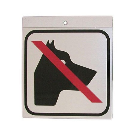 PICTOGRAMA ALUMINIO 12X12 PERROS NO 051