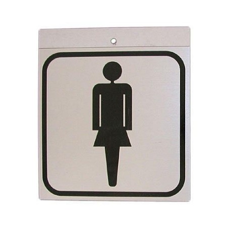 PICTOGRAMA ALUMINIO 12X12 SILUETA MUJER 055