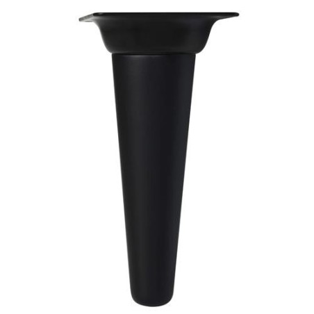 PATA CONICA RECTA 150MM NEGRA/PLATO METAL NEGRO