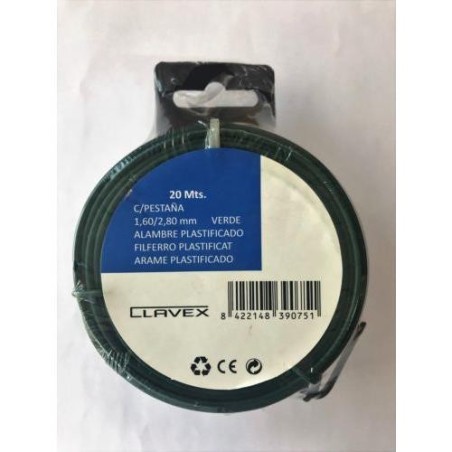 ALAMBRE PLASTIFICADO VERDE 1,6/2,8 X 20M. 39075