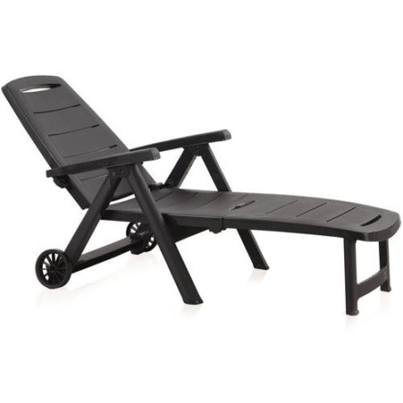 TUMBONA PLEGABLE ANTIBES ANTRACITA C/RUEDAS 55369