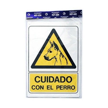 SEÑAL PLASTICO CUIDADO CON EL PERRO