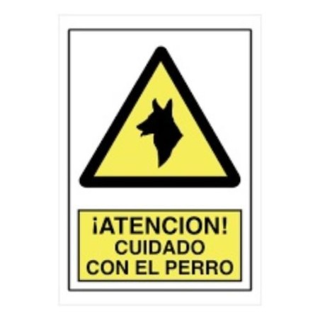 SEÑAL ADVERTENCIA CUIDADO CON EL PERRO