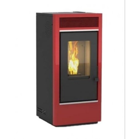 ESTUFA PELLET 12,60KW WIEN S1 PLUS ROJO S3000P