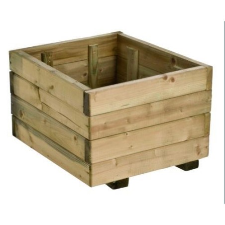 JARDINERA RUSTICA CUADRADA 40X40X27 CM 30L 400