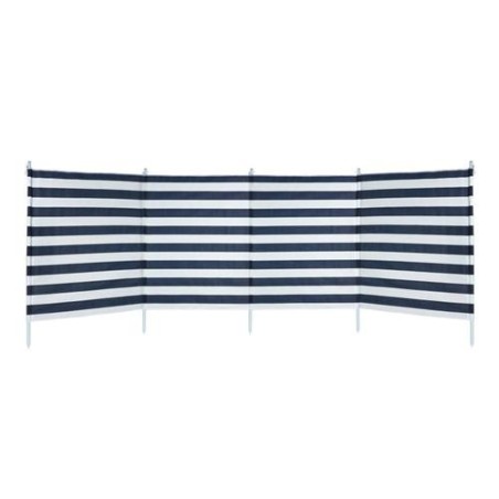 PARAVIENTOS PLAYA 3.2X1 M 4 PARTES  RAYAS AZULES