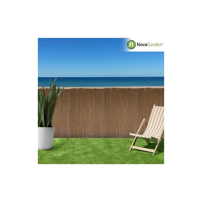 CAÑIZO PVC DOBLE CARA 14MM 1,5X3 M PREMIUM MARRON