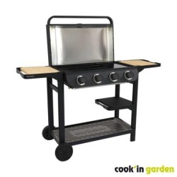BARBACOA GAS C/PLANCHA FLAVO 76SC CON CARRO AM084T