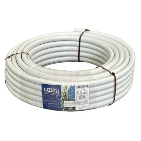 ROLLO 25M TUBERIA  PE 16 MM  BLANCA AQUACONTROL