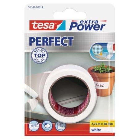 CINTA TEJIDO EXTRA POWER PERFECT 2,75MX38MM.BLANCA