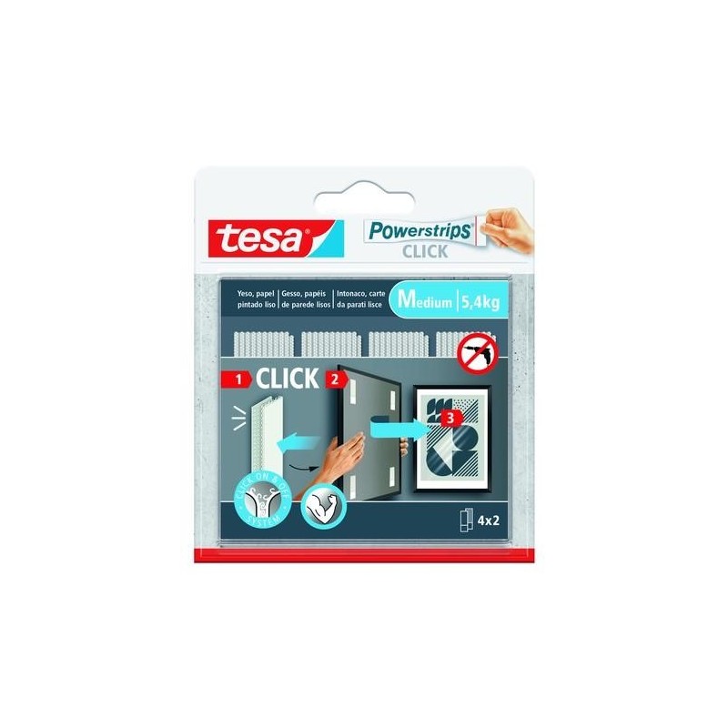 TIRAS CUELGA CUADROS POWERSTRIPS CLICK 4X2 MEDIANA
