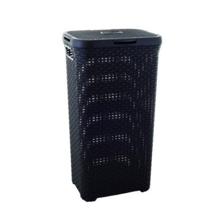 CESTO CON TAPA 40L.NATURAL STYLE MARRON 193009