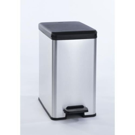 CUBO PEDAL 25 L. SLIM BIN PLATA 213300