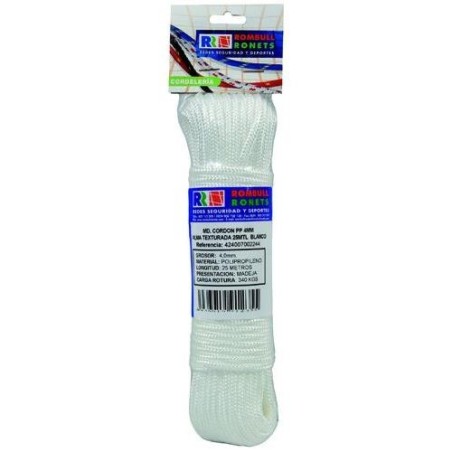 CORDON RIEL POLIPROPILENO 2,5 MM. BLANCO 15 M.