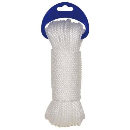 CUERDA CABLEADA PE. 4 CABOS 5 MM. BLANCO 10 M.