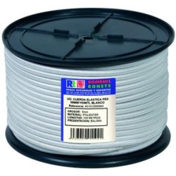 CUERDA ELASTICA POLIESTER 6 MM. BLANCA 200 M.
