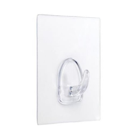 COLGADOR ADHERENTE REUTILIZABLE 80X62MM TRANSP.