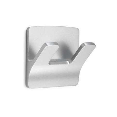 COLGADOR ADHESIVO RAMA DOBLE CROMO MATE 2192-7