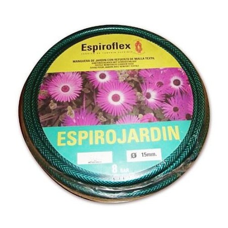 MANGUERA ESPIROJARDIN VERDE 15 MM. (ROLLO 15 M.)