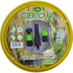 KIT MANGUERA CIERZO AGRICOLA 19MM X 20M 3 CAPAS