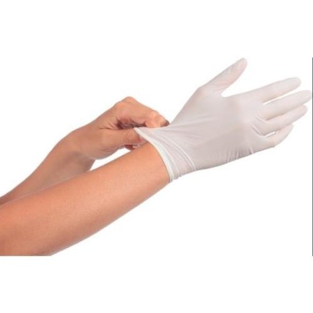GUANTE DESECHABLE LATEX C/POLVO (CAJA 100) T-G