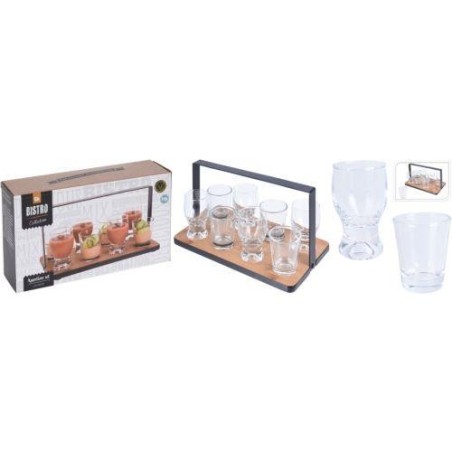 SET BANDEJA CON VASOS 9PZAS. 210000510