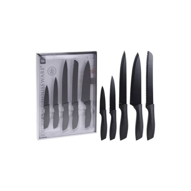 SET 5 CUCHILLOS COCINA C/NEGRO 404000740