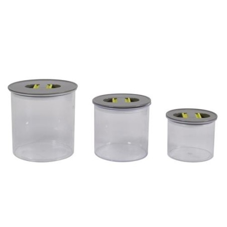 JUEGO 3 BOTES HERMETICOS GRIS/LIMA 050015