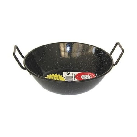 SARTEN ESMALTADA HONDA CON ASAS LA IDEAL 36 CM.