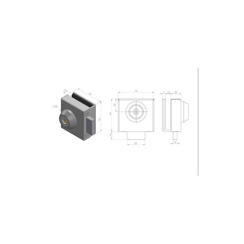 CERRADURA PARA CRISTAL SUELO BUL 03-T