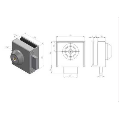CERRADURA PARA CRISTAL SUELO BUL 03-T