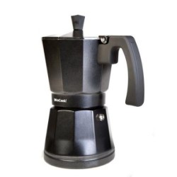 CAFETERA ALUMINIO INDUCCION NEGRA 9 TAZAS LUCCIA