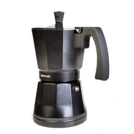CAFETERA ALUMINIO INDUCCION NEGRA 9 TAZAS LUCCIA
