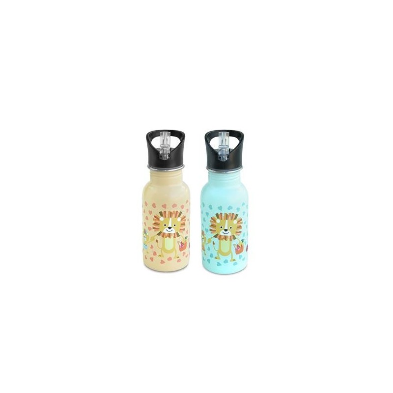 BOTELLA INOX 400ML SNACK RICO FUNNY JUNGLE SURTIDO