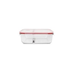 CONTENEDOR RECTANGULAR VIDRIO DIVIDIDO 1360 ML.