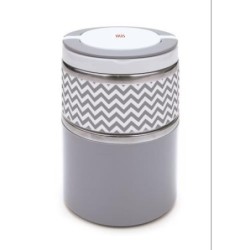 TERMO LUNCHBOX DOBLE GRIS INOX 0,9 LITROS 8343-I