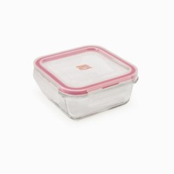 CONTENEDOR CUADRADO VIDRIO 340 ML. 8604-V